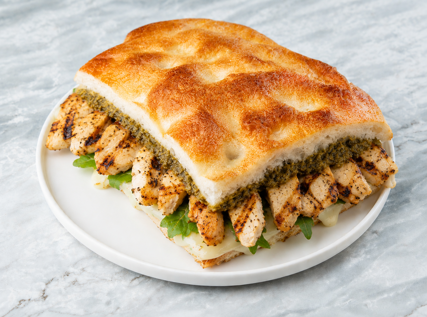 Tavuklu Focaccia